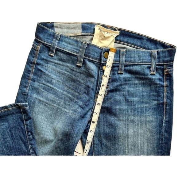 Elizabeth and James Jefferson Button Up Flare Jeans Mid Rise Medium Wash Size 25 - Picture 4 of 14